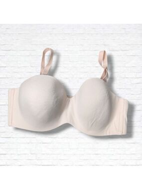 La Vie En Rose Beige Adjustable Strapless Padded Bra Size 38D